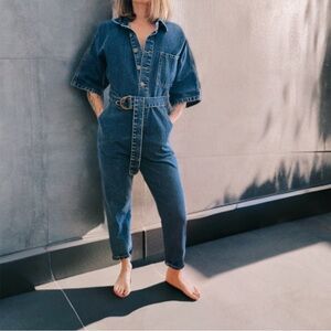 Denim boiler suit in size US 8.